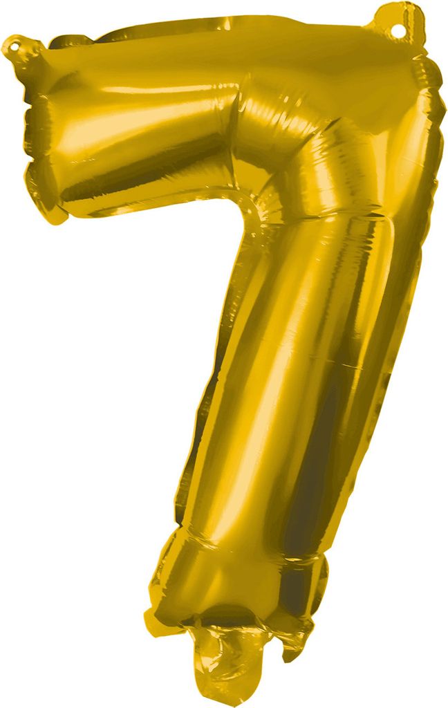 Nummer Gold, Riesen Nummer 7 Folienballon 85 cm