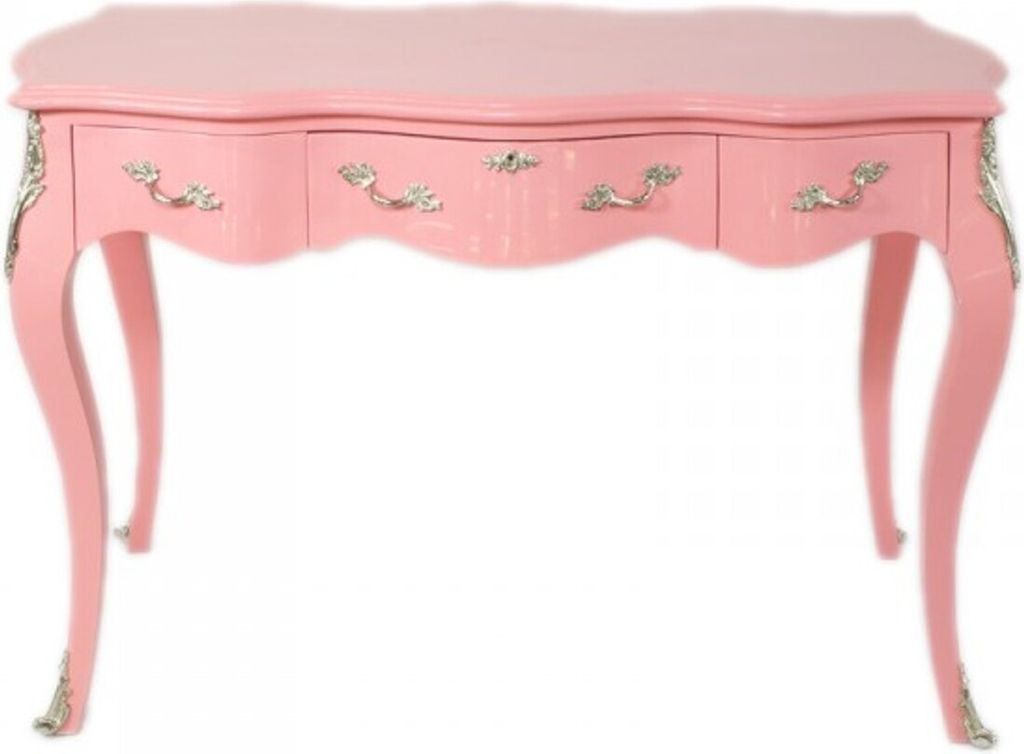 Casa Padrino Barock Schreibtisch Sekretär / Konsole Rose 120 x 60 x H80 cm - Luxus Möbel