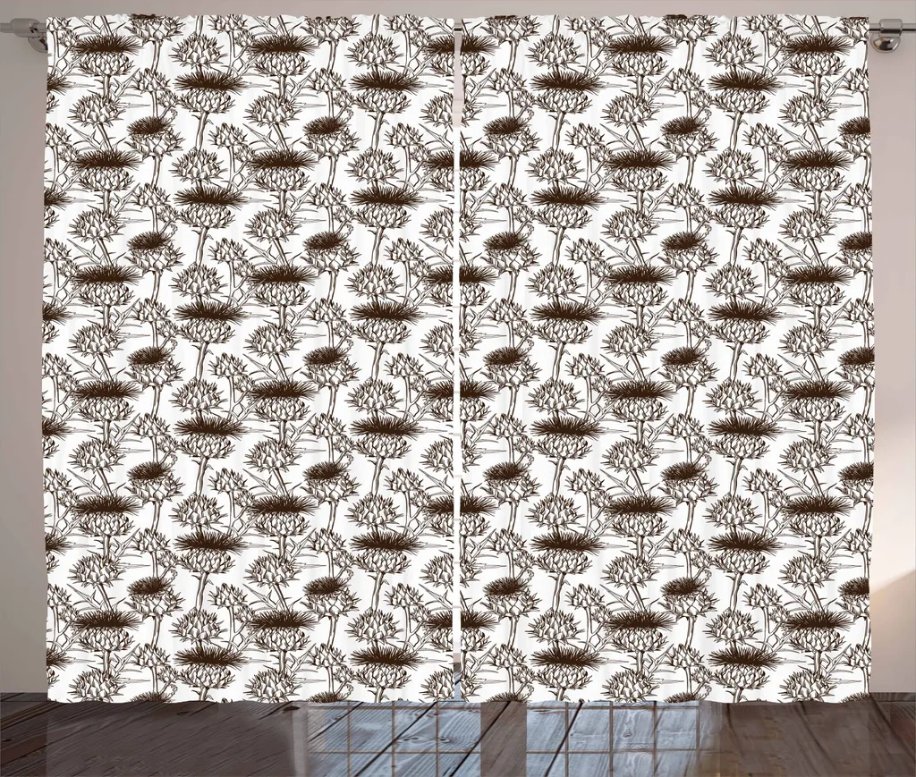 ABAKUHAUS Tenda Distel Rustica - Design Marrone Bianco 280x175
