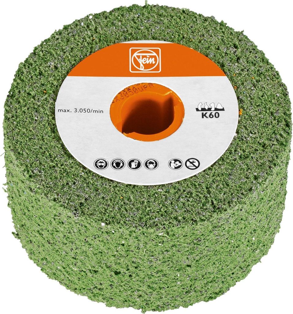 FEIN Elastische Schleifwalze, Korn 60, Ausführung mittel, Bohrung 19 mm, 100 x 50 mm