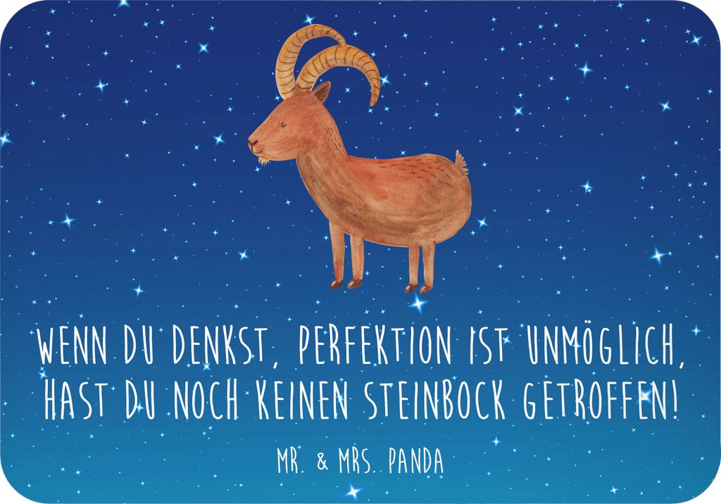 Mr. & Mrs. Panda magnet Steinbock Perfektion - Sternenhimmel Blau - Geschenk, Sternzeichen, Tierkreiszeichen, whiteboardmagnet, wandmagnet, Perfekt...