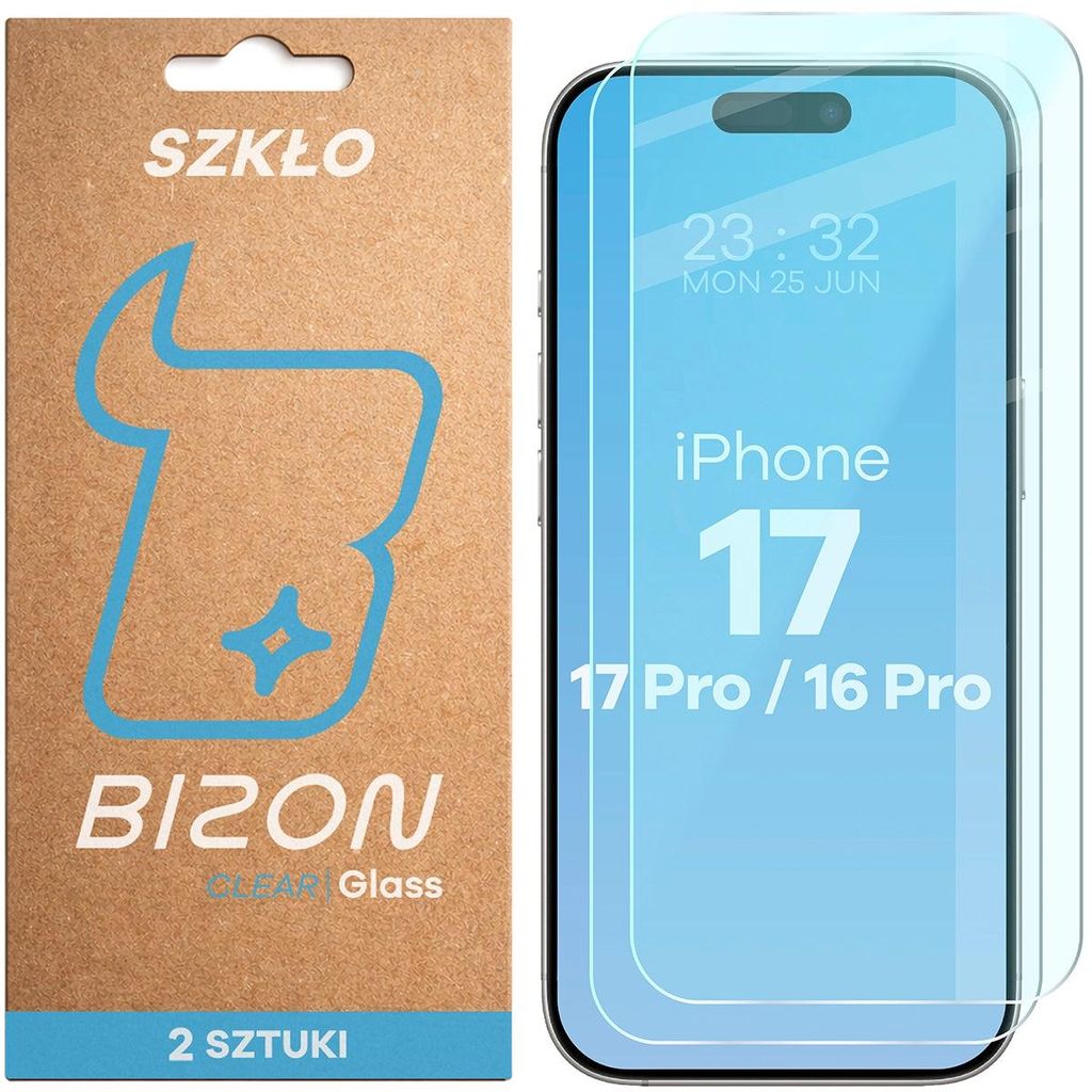 Gehärtetes Glas für iPhone 17 / 17 Pro / 16 Pro, Bizon Produktbild 