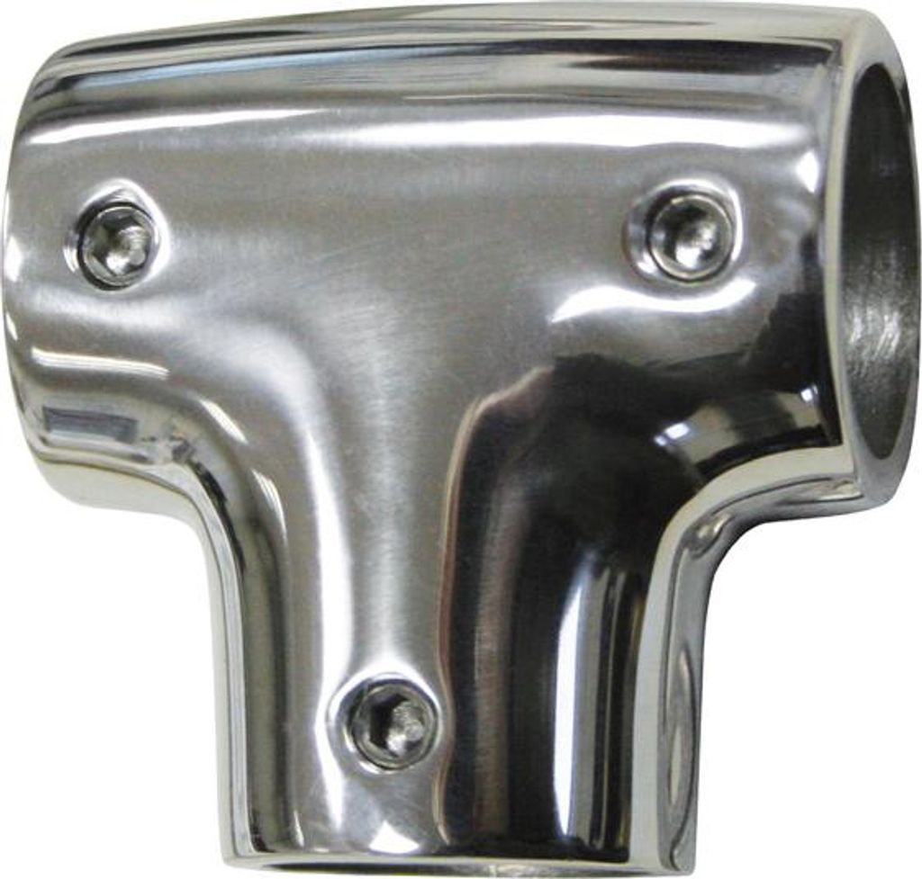 Relingfitting T-Stück 90° Winkel für Rundrohr Ø 25 mm Edelstahl V4A