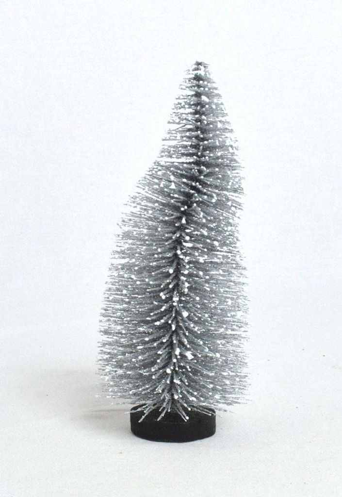 Mini-Tanne mit Schnee, Silber ca. 15 cm