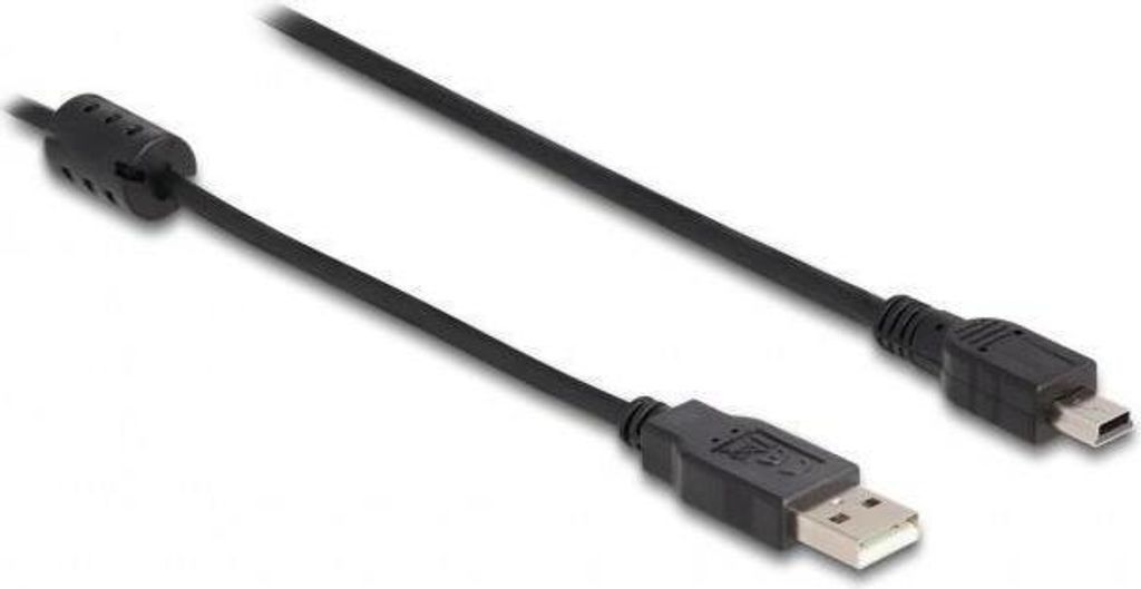 DeLOCK Cable USB 2.0 > USB-B mini 5pin male/male, USB A, Mini-USB B, männlich/männlich, 1.5 m