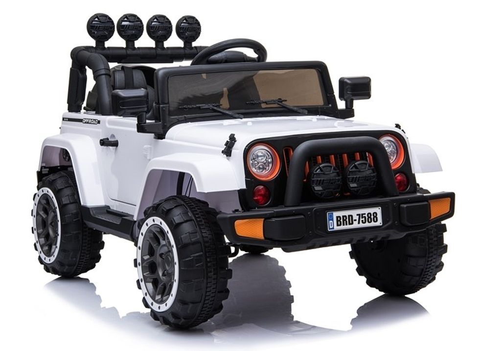 Kindervoertuig, Jeep, model BRD-7588, wit Productafbeelding 