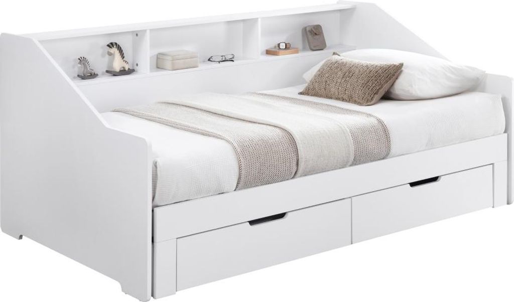 Kondela Ausziehbett mit Stauraum Moneta - Weiß Produktbild 