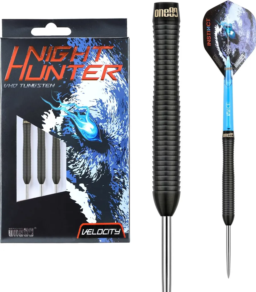 One80 Night Hunter Velocity 22g Steeldart - Fléchettes de Précision Pro - 3