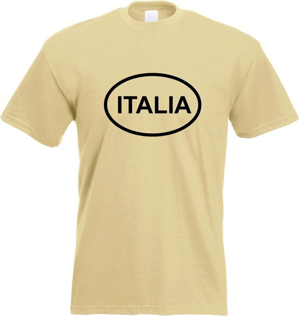 Kiwistar - T-Shirt - Khaki - Italia - Italien Motiv Bedruckt Funshirt Design Print - mit Motiv Bedruckt - Funshirt Design - Sport - Freizeit - Herr...
