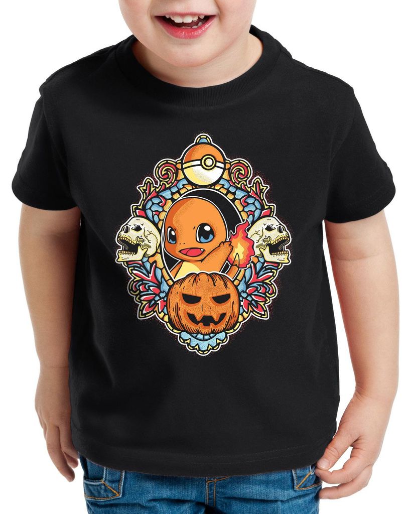 style3 Fire Halloween T-Shirt für Kinder
