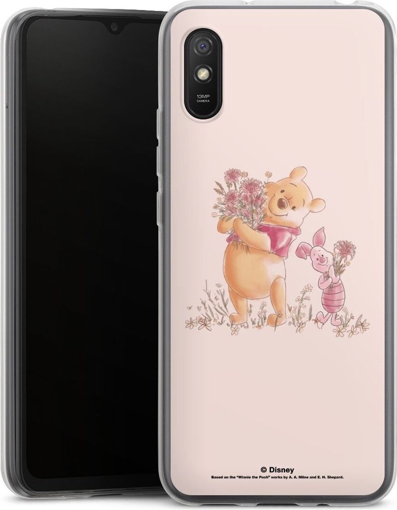 DeinDesign Slim Hülle für Xiaomi Redmi 9A Silikon Case Ultra Dünn Handyhülle Disney Offizielles Lizenzprodukt Winnie Puuh Ferkel
