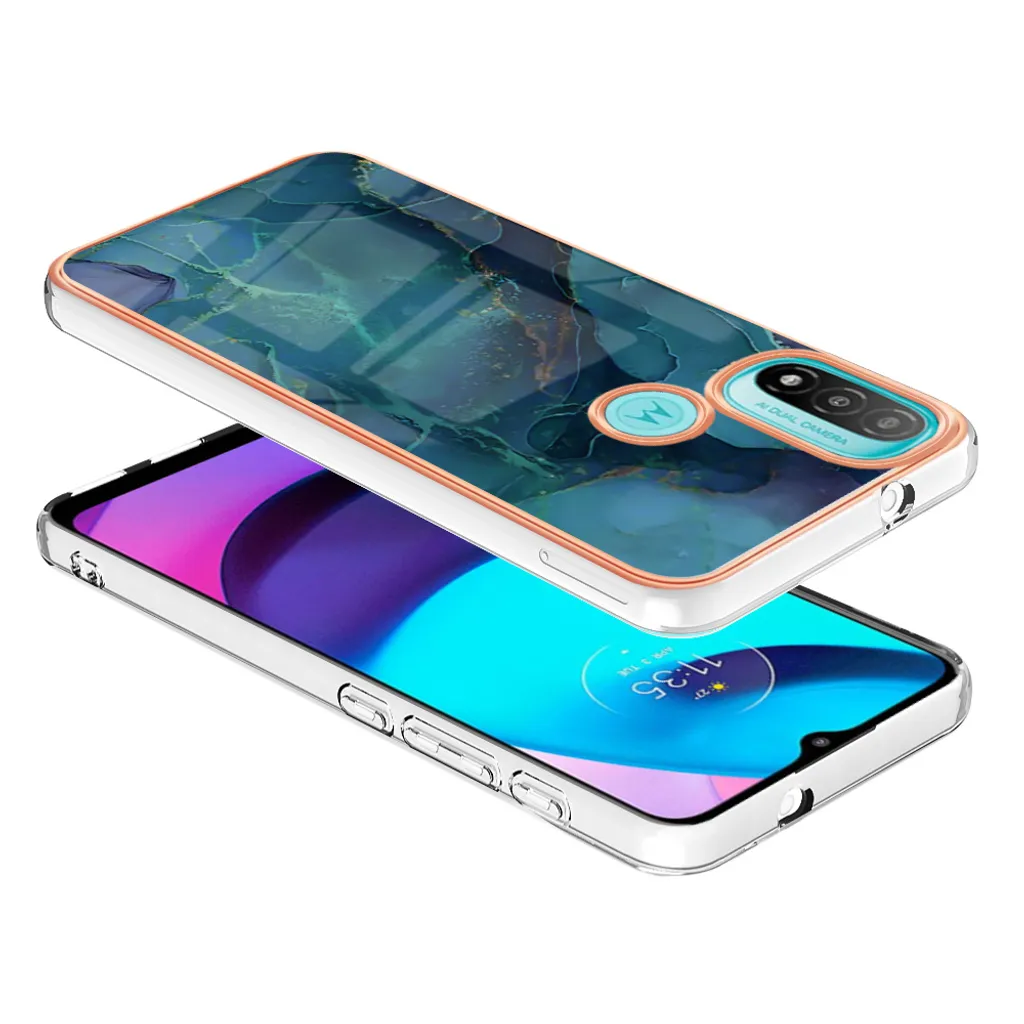 Offerta Cover Moto E20 E30 E40 - Custodia Silicone Verde Fantasia - 3