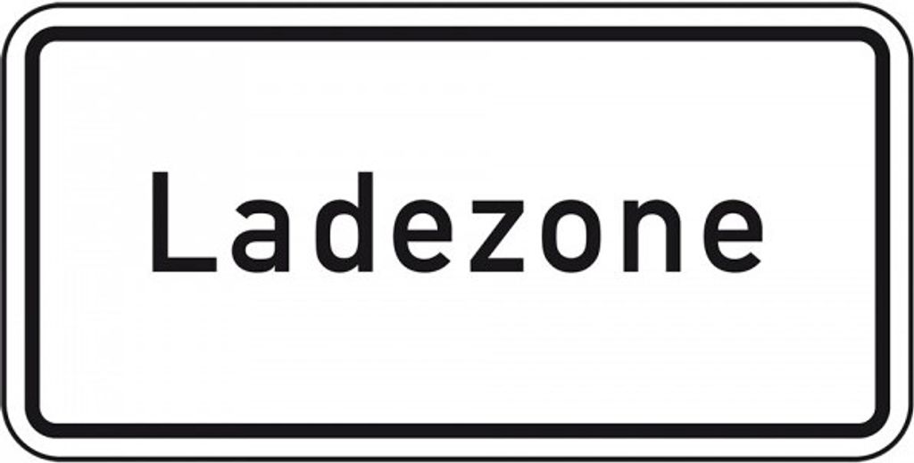 Dreifke Schild I Hinweisschild Ladezone, Nr. 1012-30, Aluminium RA0, reflekt...