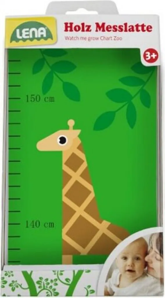 Mètre pliant enfant pour bricoler 90 cm Lena Zoo junior bois vert bleu