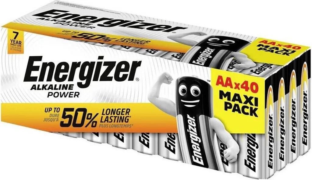 Pile AA LR06 Power 1.5 V Alkali-Mangan Haute Performance Pack de 40