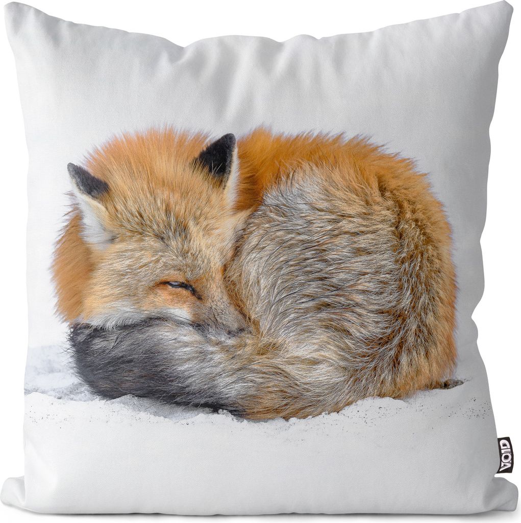 VOID Japan Fuchs Schnee Winter Kissenbezug Kissenhülle sofa couch wohnzimmer dekoration wasserfest Outdoor Kissen bezug deko