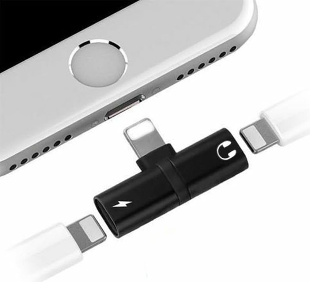 Lightning Lightning Splitter Adapter Audio Netzteil Power Converter Ladekabel Kopfhörer Klinke Audioadapter iPhone