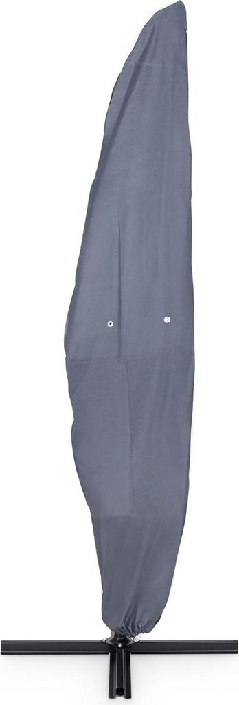 Purovi Schutzhülle für Gartenschirm Wasserdicht 48x260cm Grau Oxford 420D