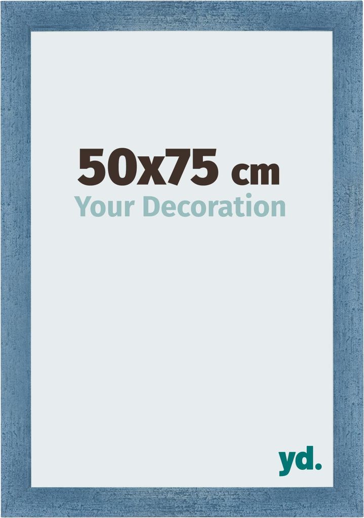 Bilderrahmen, 50x75 cm, Hellblau Gewischt, MDF, Mura
