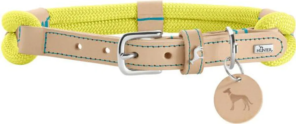 Collare Cane Hunter Malia 40-49 cm Verde Neon | Qualità Artigianale