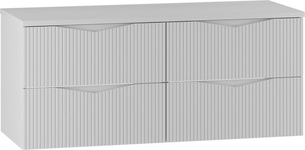 Waschtischunterschrank 120.6cm Tao mit 4 Schubladen, Weiß