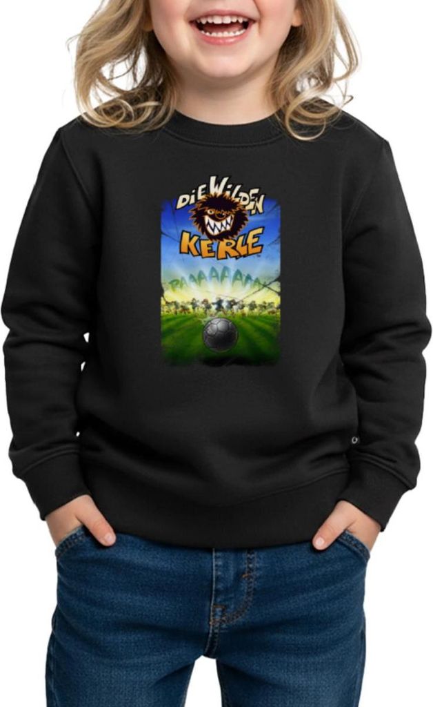 Spreadshirt Die Wilden Kerle Angriff Kinder/Teenager Premium Pullover, 158/164 (12 Jahre), Schwarz