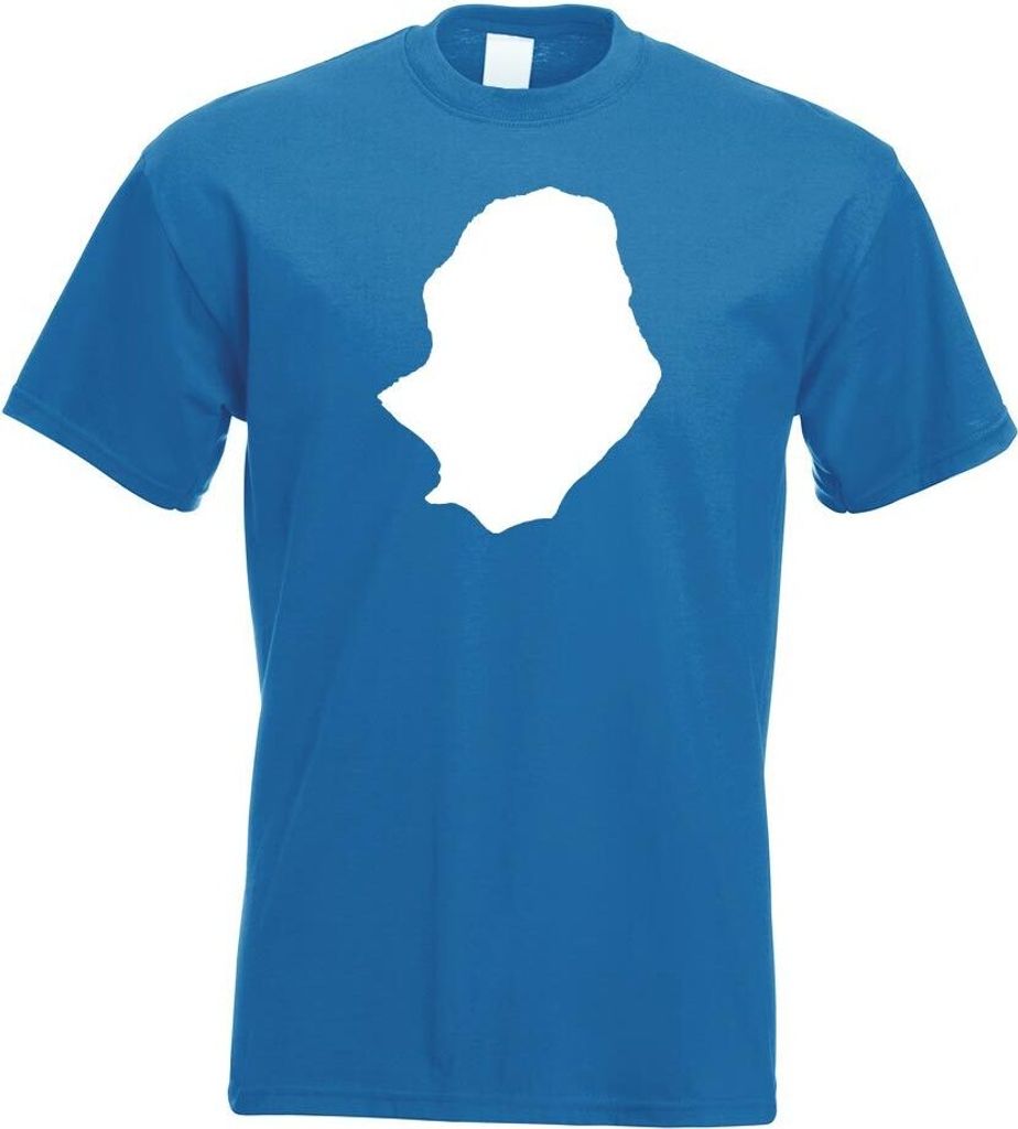 Kiwistar - T-Shirt - royal - Niue Umriss Kontur Herren Funshirt Bedruckt Design Sprüche Spruch Motive - mit Motiv Bedruckt - Funshirt Design - Spo...