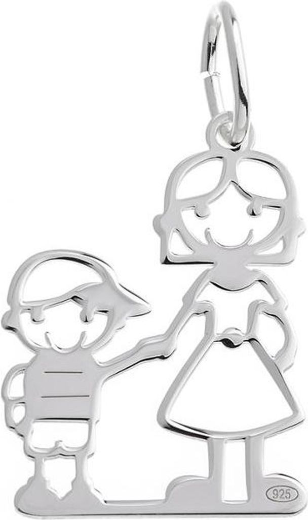 SILBERKETTEN STORE Anhänger Junge und Mutter - 925 Silber