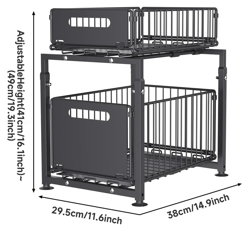Étagère de rangement modulable et extensible pour placard de cuisine H - 2