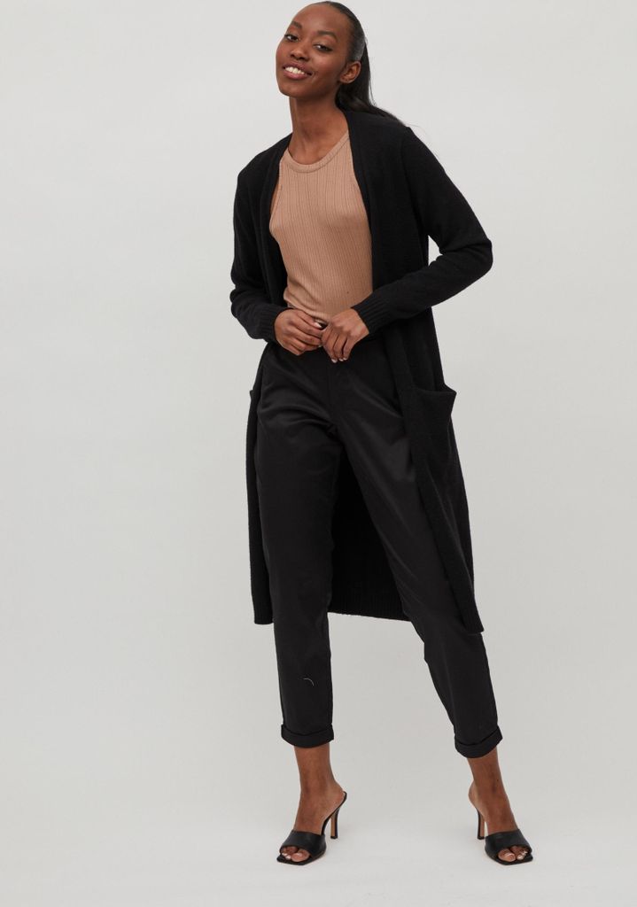 VILA Langer Cardigan Gemütliche Strickjacke mit Taschen Knit Jacket VIRIL Größe: XS