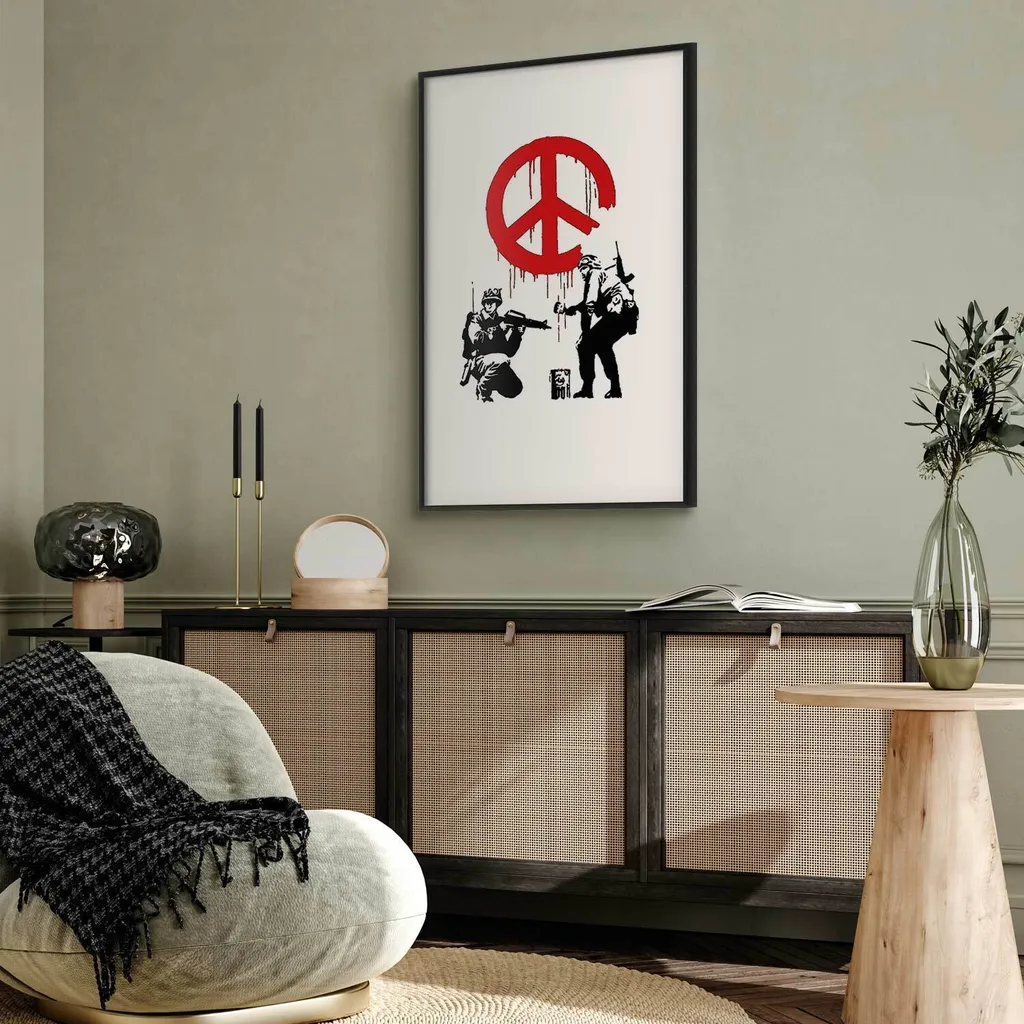 Quadro Soldati 60x90 Framed - Cornice Nera Design con Passe-partout - 2