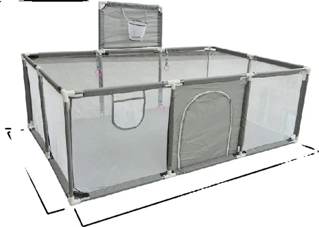 Area Giochi Bambini Grigio Chiaro L - Recinto Sicuro e Spazioso