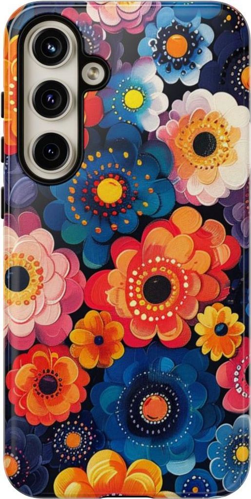 Lebendiges Blumenmuster – Hülle Kompatibel mit Samsung Galaxy S24 Plus