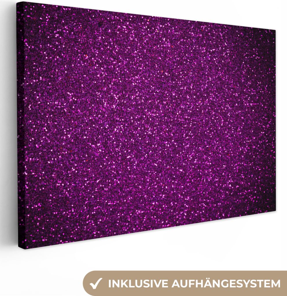 OneMillionCanvasses - Leinwandbilder - 150x100 cm, Lila - Rosa - Muster - Abstrakt, Wandbilder Kunstdruck Wanddekoration