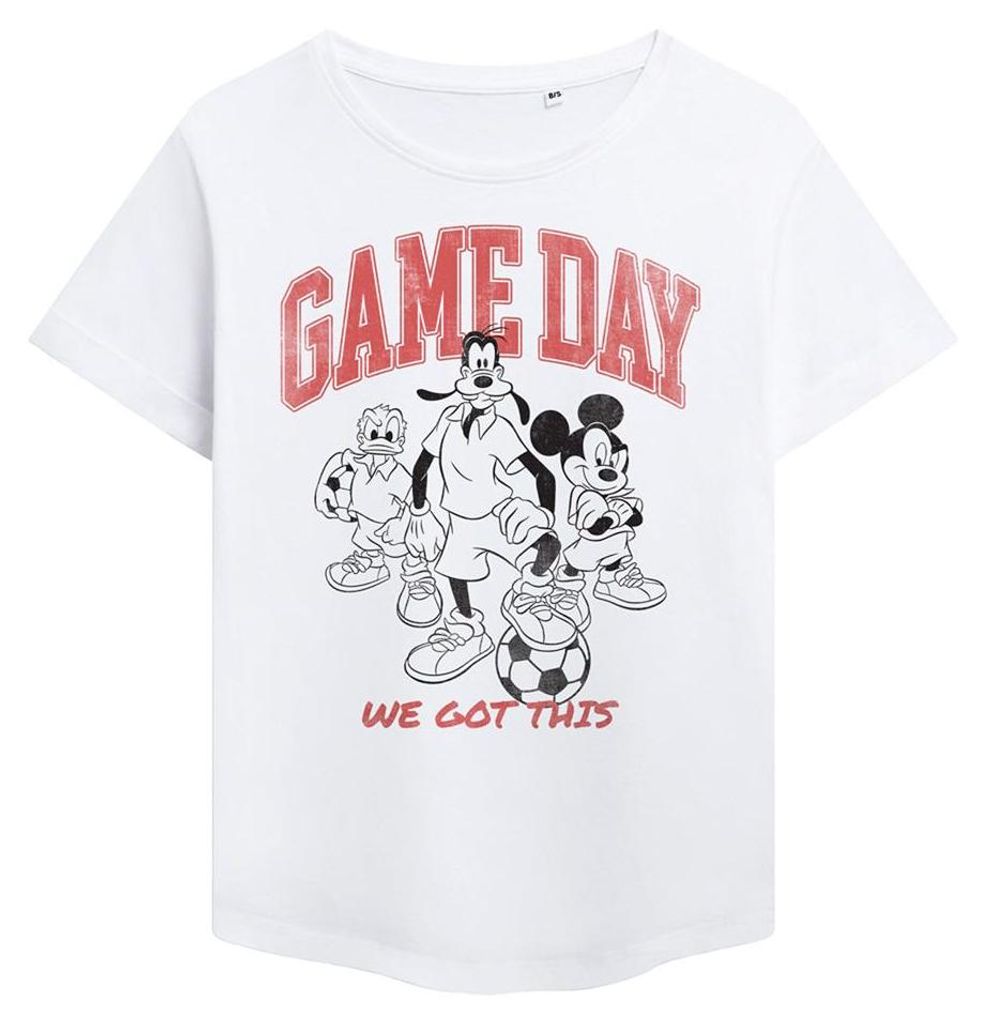Disney - "Friends Game Day" T-Shirt für Damen, modern TV34783 (S) (Weiß)