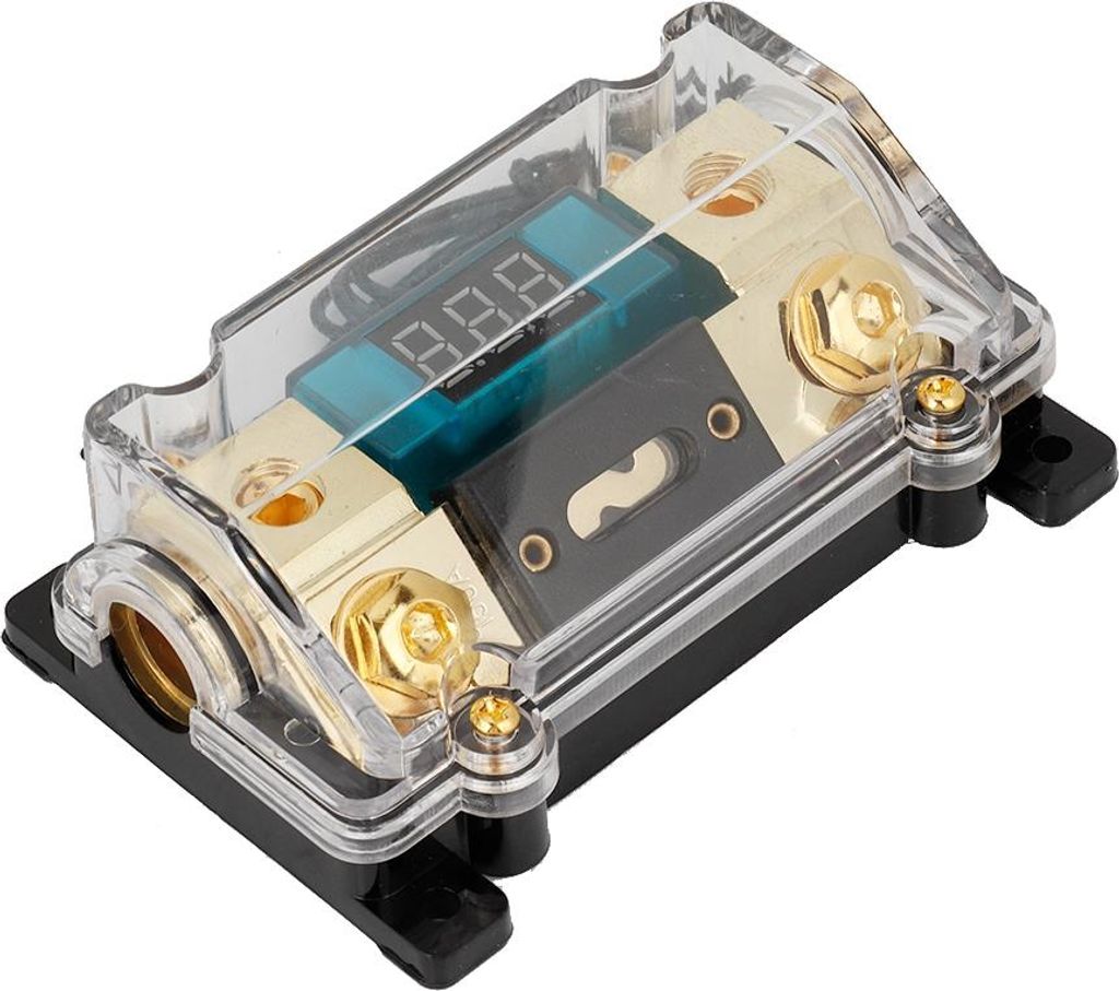 Auto-Audio-Stromsicherungshalter, Stereo-Verteilerblock, Digitalanzeige (150 A)