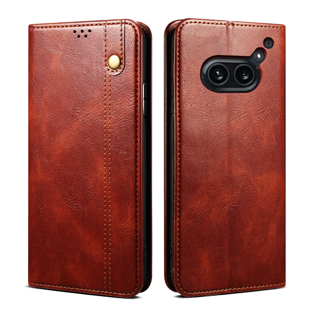 Custodia Nothing Phone 2a Pelle Rossa Portafoglio con Stand | Shop Online