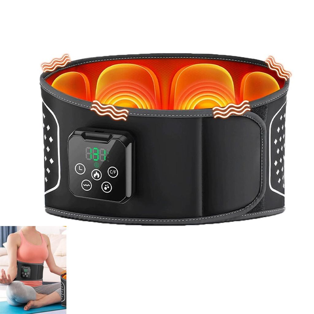 Heiz-Waistband, elektrisches Luftkissen-Massagegerät, Wärme- & Kalttherapie, vier Zonen Doppelkammer-Massage, für Rücken, Nieren & Beckenbereich