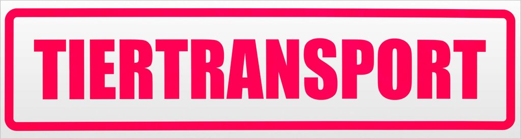 Kiwistar Tiertransport Magnetschild Schild magnetisch - 30cm Neonpink - Magnetfolie für Auto PKW Kfz