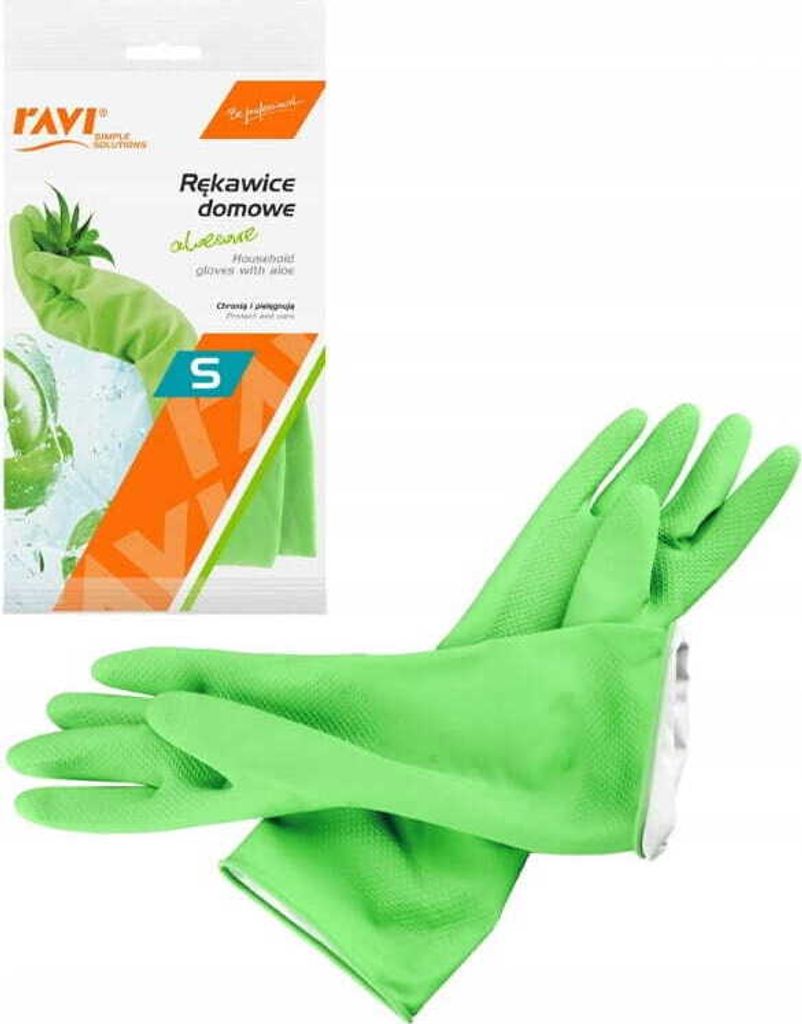 Latex-Reinigungshandschuhe langlebig S wiederverwendbar aloe vera