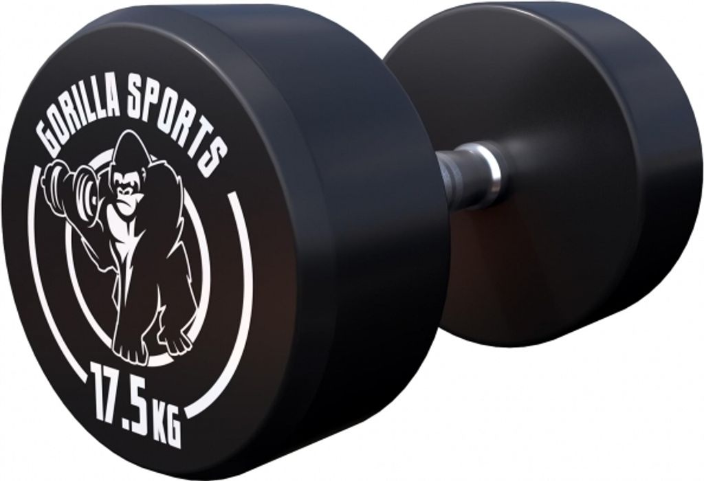 GORILLA SPORTS® Kurzhanteln - Einzeln, 17,5 kg, Gummi, Produktbild 