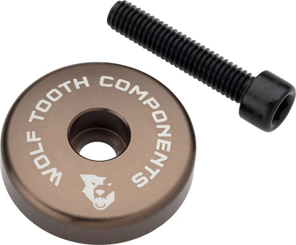 Wolf Tooth Ultralight Ahead-Kappe, integrierter 5mm Spacer, 1 1/8", espresso