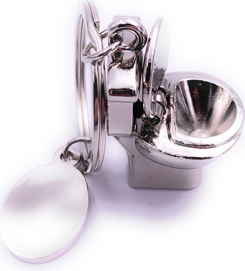 Onwomania Klo-Toilette Schlüsselanhänger – Witziger Metall-Anhänger, Geschenk Für Freunde & Familie