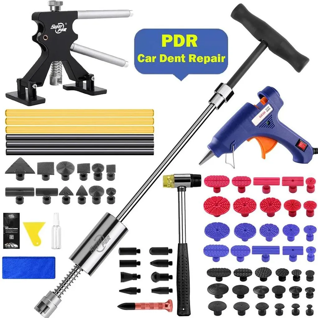 Kit Riparazione Ammaccature Auto | Pro Kit con Pistola Colla a Caldo