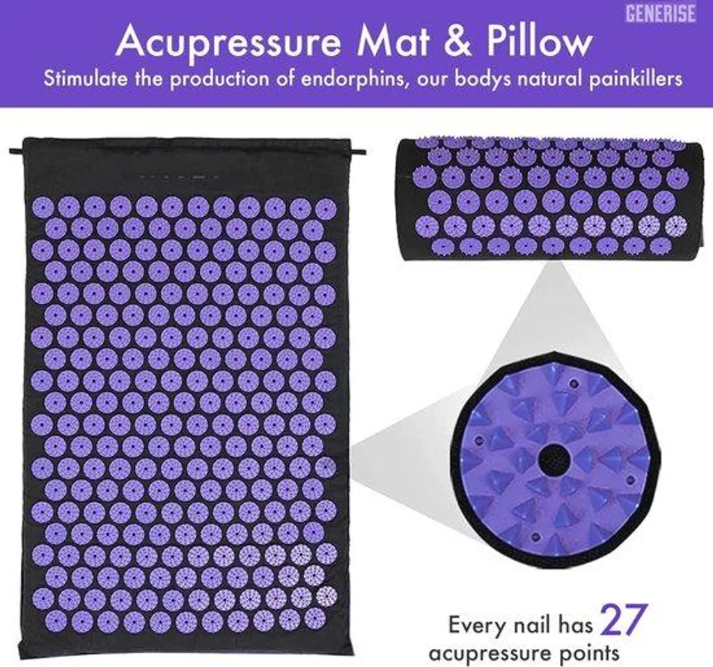 Tapis de relaxation nuque et dos transportable avec sac de transport