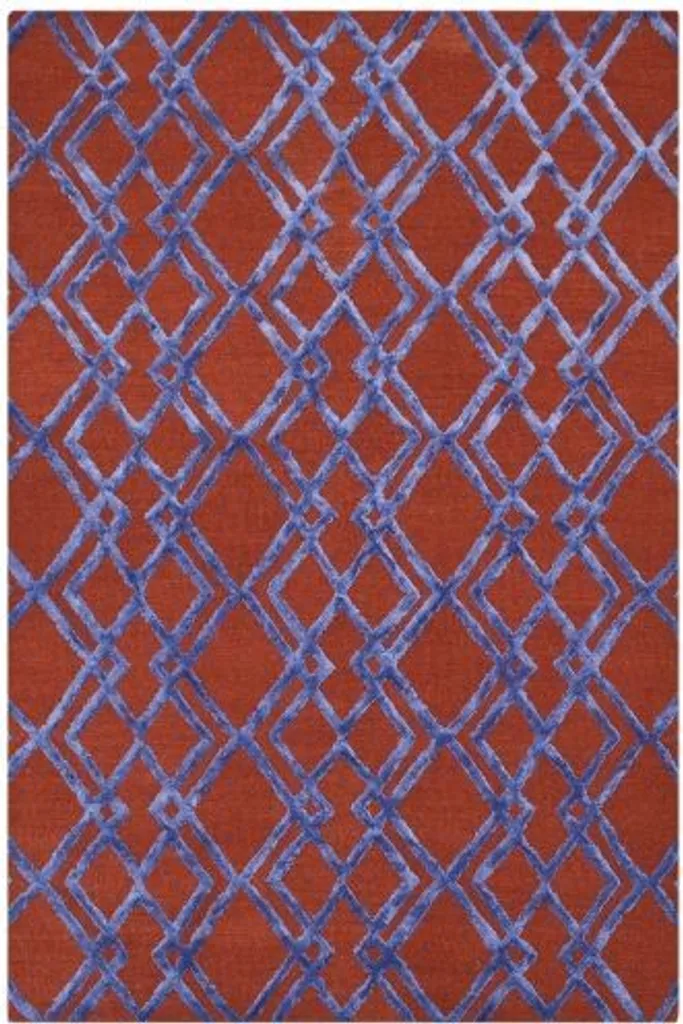 Filet rouille douce 153x244 cm - Maille souple aspect métal oxydé vieilli