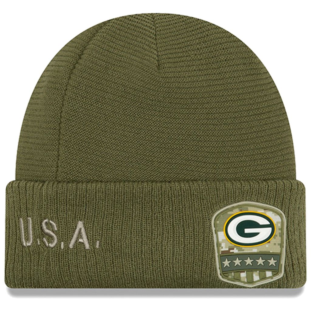 NFL Wollmütze Green Bay Packers Salute to Service Mütze Sideline 2019 NewEra