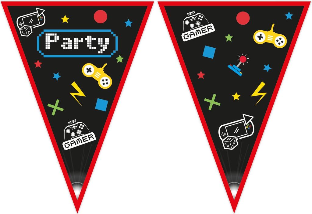 Gamer Gaming Party Wimpelkette2,3 m