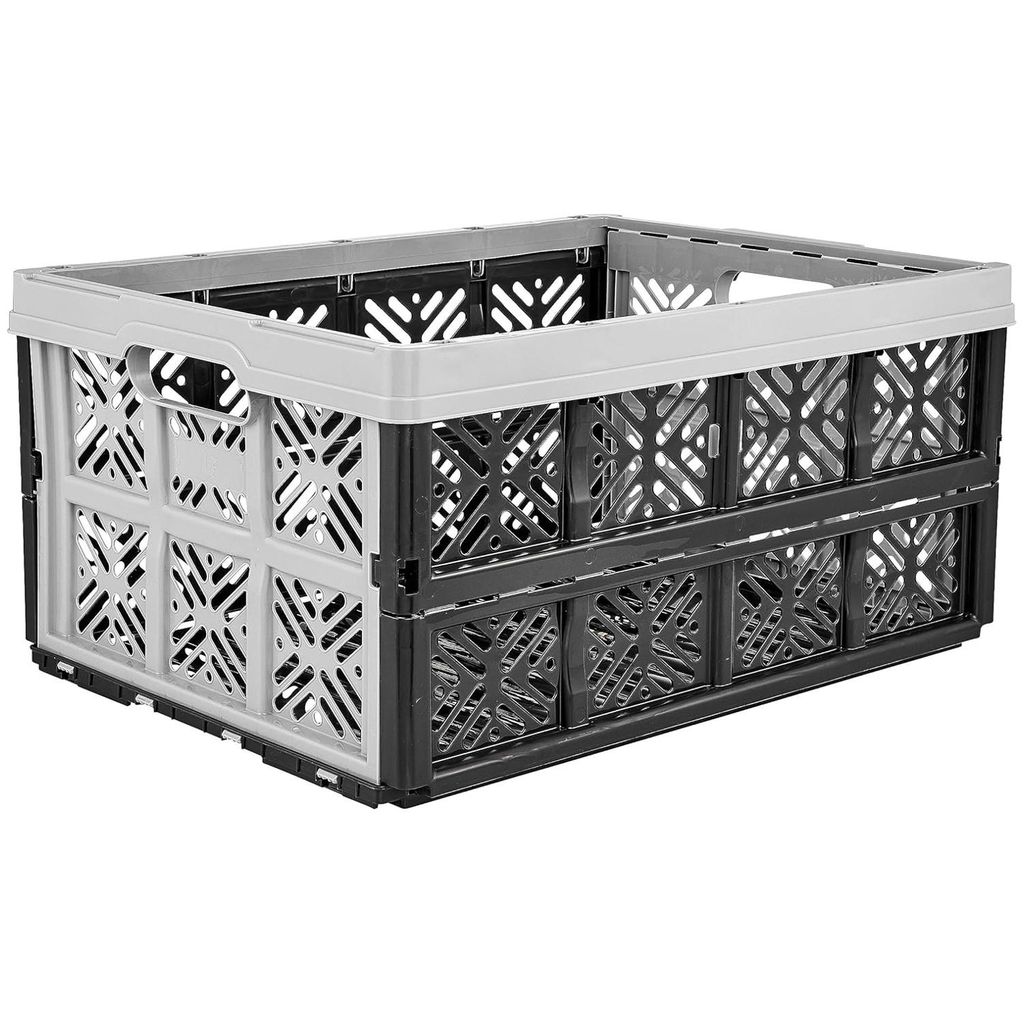 Keeeper Kunststoff-Klappkorb 32L grau-schwarz Produktbild 