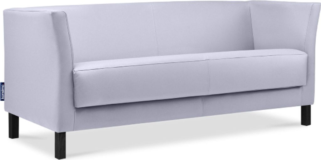 KONSIMO Klassische Sofa 3 Personen zeitloses Design mit weiche Sitzfläche und hohe Rückenlehne "ESPECTO", Grau, , Elegant, 130x71x67cm